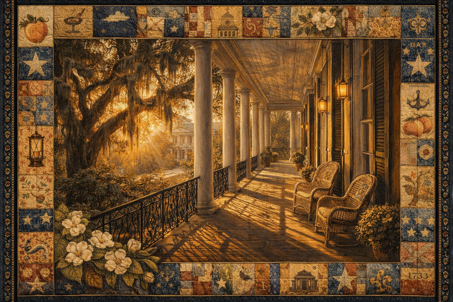 サバンナの柱廊と影